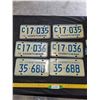 Image 1 : 1972 Set of Saskatchewan License Plates,  (2) 1976 Consecutive Sets of Saskatchewan License Plates