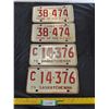 Image 1 : 1973 Set of Saskatchewan License Plates,  1975 Set of Saskatchewan License Plates