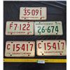 Image 1 : 1975 Set of Saskatchewan License Plates,  1970,(2) 1971 Saskatchewan License Plates