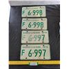 Image 1 : (2) Sets of 1970 Consecutive Farm Saskatchewan License Plates