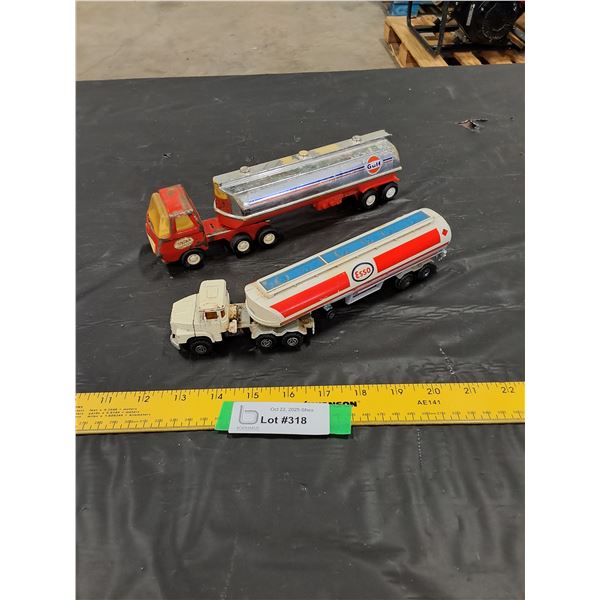 Tonka Gulf Tanker and Truck, Majorette Esso Tanker and Truck