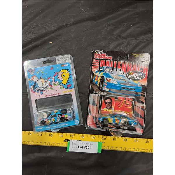 (2) Nascar 1:64 Scale Cars-Wally Dallenbach, Cartoon Network Lake Speed