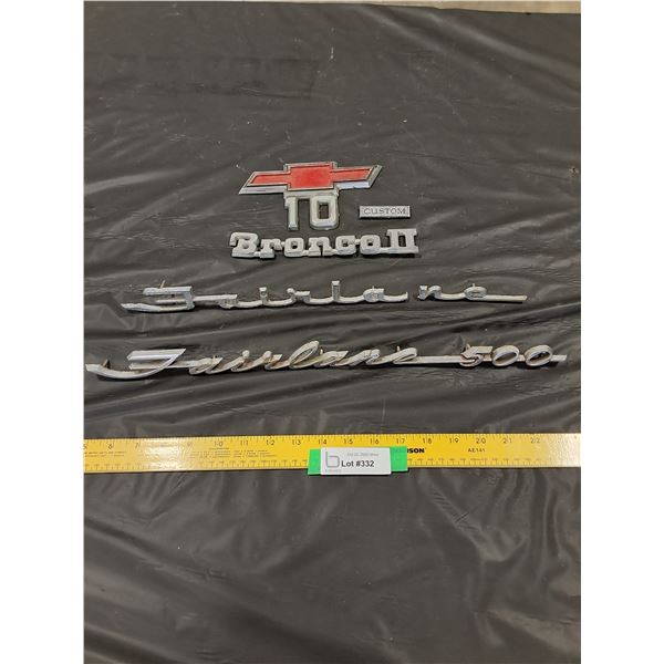Ford and Chev Vehicle Emblems