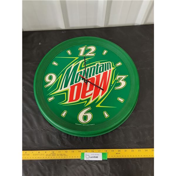 Plastic Battery Operated Mountain Dew Clock