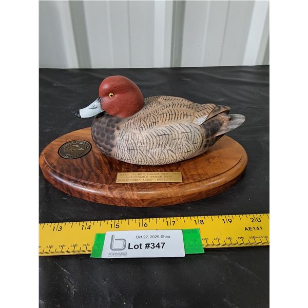 Ducks Unlimited Sponsor Decoy Duck by Bob Lavender