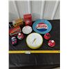 Image 1 : Pepsi Tray, Wall Clock, Hamm's Plate, misc