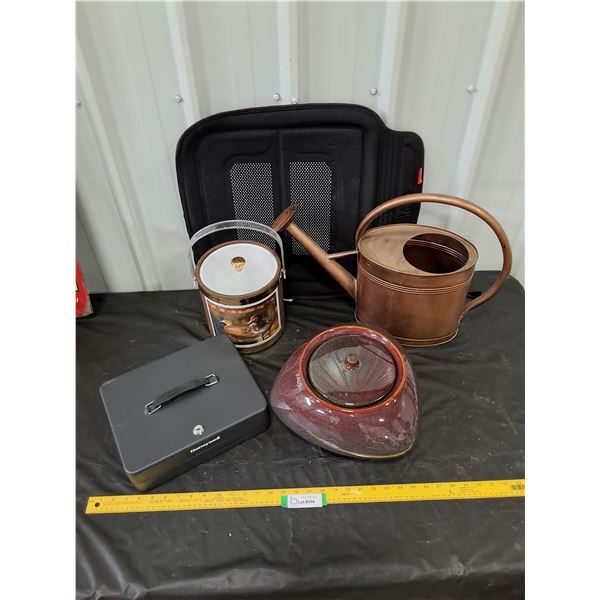 Watering Can, Ice Bucket, Cash Box, misc