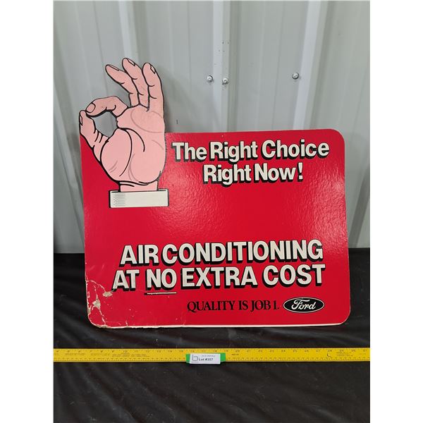 Ford Air Conditioning Double Sided Cardboard Sign
