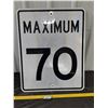 Image 1 : Maximum 70 Speed Limit Road Sign