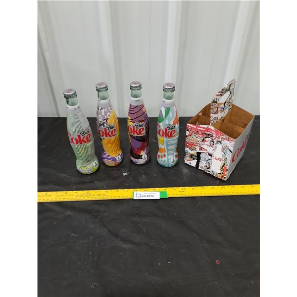 4 pack Plastic Wrapped Glass Bottled Diet Coke