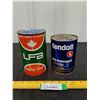 Image 1 : UFA 1 quart, Kendall Oil Cans- full