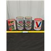 Image 1 : (2) 1 quart Pacific 66 Oil, Valvoline and Castrol Oil Cans-full