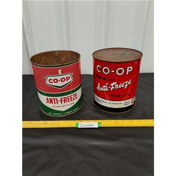 (2) 1 gallon Coop Antifreeze Cans