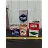 Image 1 : (4) 1 gallon Fluid Cans-Coop, Wagner, Prestone-Empty, Big 5-partial