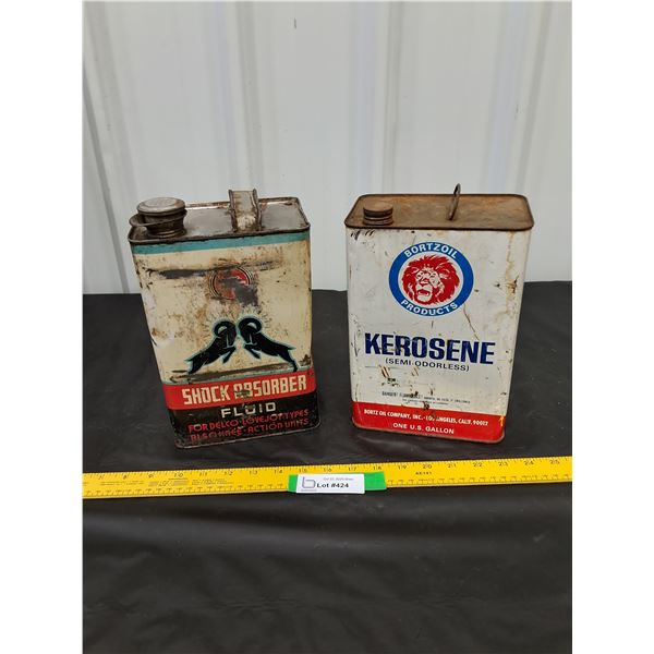 (2) 1 US gallon Fluid Cans-Bortzoil, other-empty
