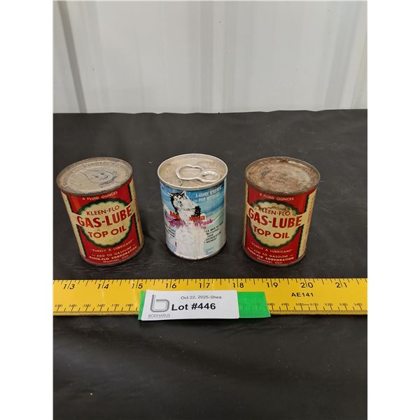 (3) Cans Lubricating Oil-full-Kleen Flo and Other