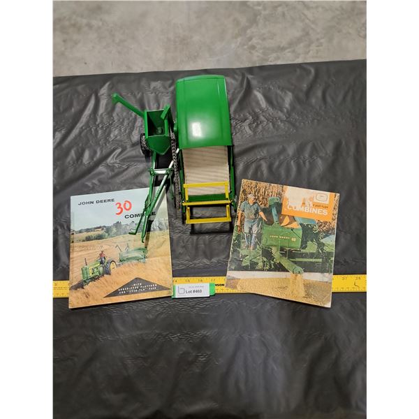 John Deere 30 Combine Toy and (2) Booklets