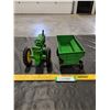 Image 5 : Die Cast ERTL John Deere Tractor and Tin John Deere Barge Wagon Toy