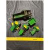 Image 2 : Die Cast John Deere Tractors, Mower, Trailer, Metal Manure Spreader Toys