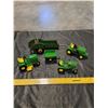 Image 3 : Die Cast John Deere Tractors, Mower, Trailer, Metal Manure Spreader Toys