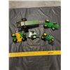 Image 4 : Die Cast John Deere Tractors, Mower, Trailer, Metal Manure Spreader Toys