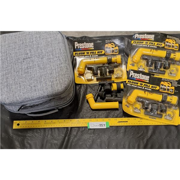 (2) Storage Cases, (4) Flush n Fill Sets-3 in packages, 1 incomplete