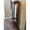 Image 2 : Wood and Glass Display Cabinet with Interior Light and Bottom Storage