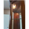 Image 3 : Wood and Glass Display Cabinet with Interior Light and Bottom Storage