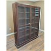 Image 2 : Antique Wood and Glass Display Unit-Doors Slide Well