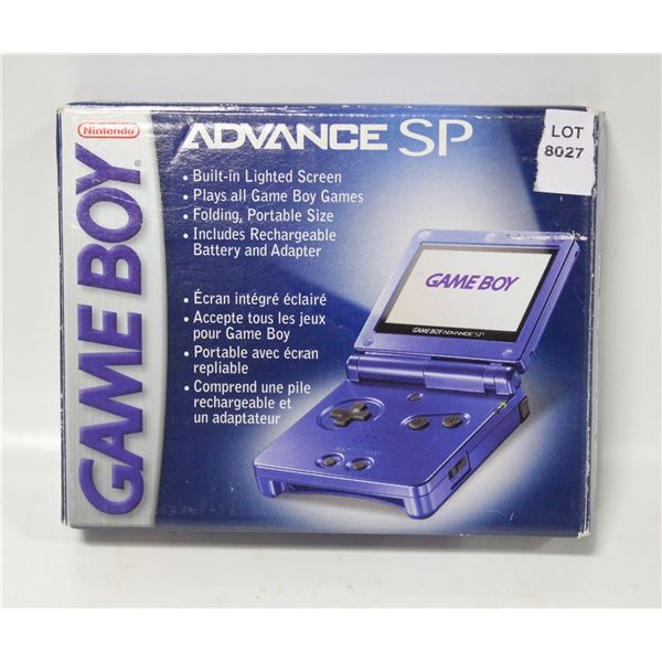 CIB NINTENDO GBA SP COBALT BLUE