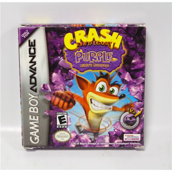 CIB CRASH BANDICOOT GAME BOY ADVANCE