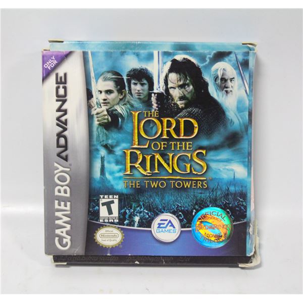 CIB LOTR TWO TOWERS NINTENDO GAMEBOY