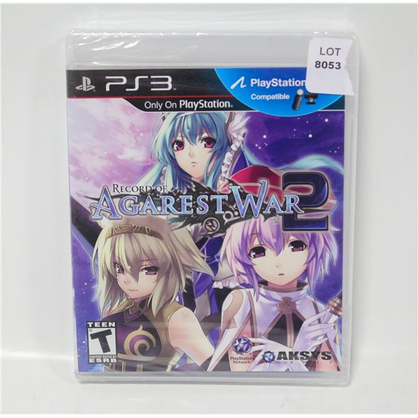 PS3 RECORD OF AGAREST WAR 2 CIB FACTORY SEAL