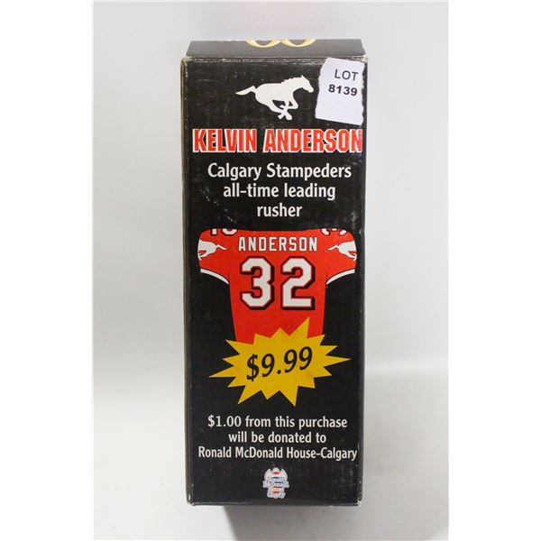 KELVIN ANDERSON CALGARY STAMPEDERS BOBBLE HEAD