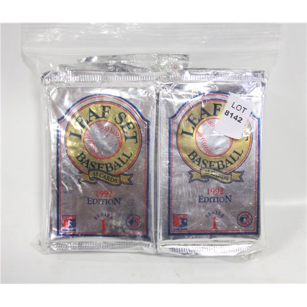 10 SEALED PACKS OF 1992 LEAF SET SERIES 1 BASEBALL