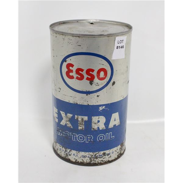 VINTAGE CAN OF ESSO EXTRA MOTOR OIL