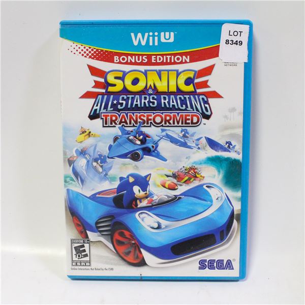 WII U SONIC ALL STAR RACING TRANSFORMED