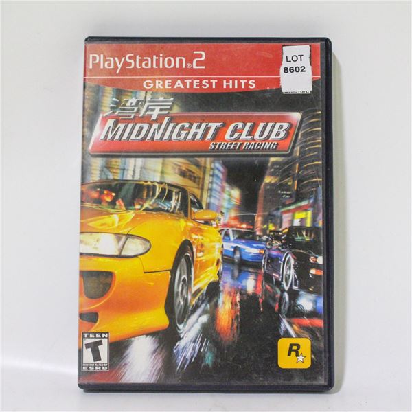 PLAYSTATION 2 MIDNIGHT CLUB STREET RACING CIB