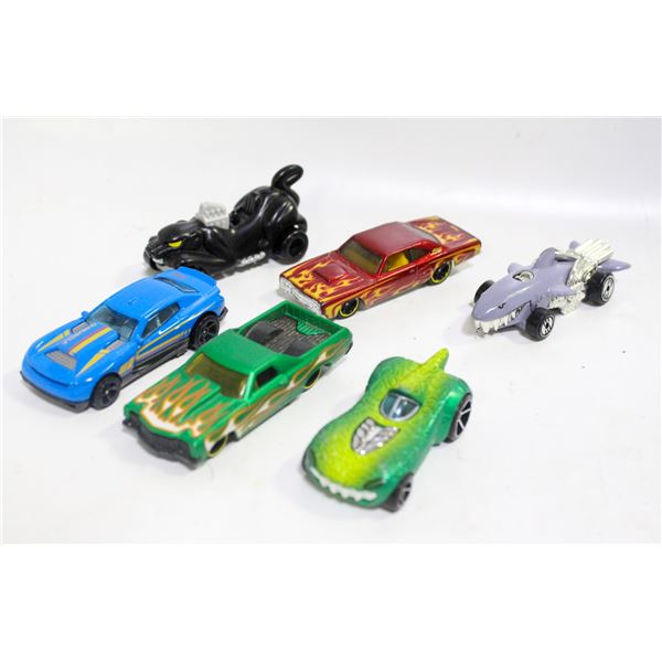 LOT OF 6 HOTWHEELS