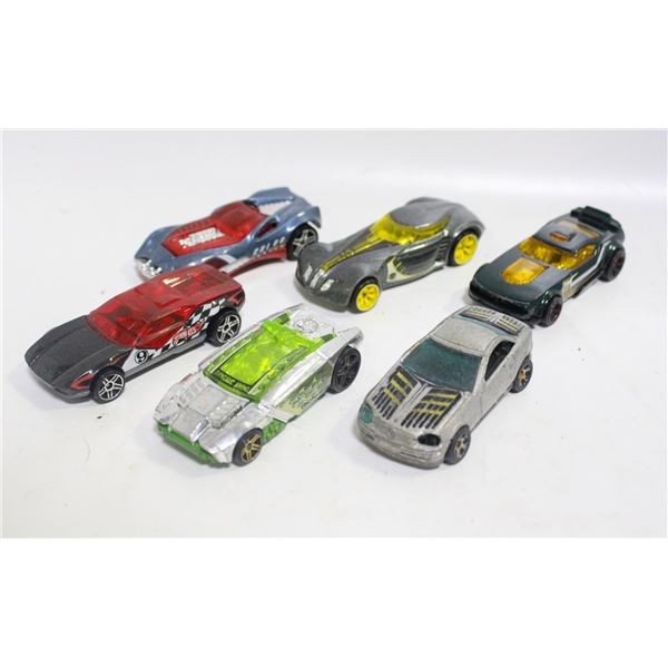LOT OF 6 HOTWHEELS