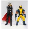 Image 1 : LOT OF 2 THOR + WOLVERINE APPROX 12" FIGURES