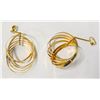 Image 1 : PAIR LARGE VINTAGE GOLD TONE CHANDELIER EARRINGS