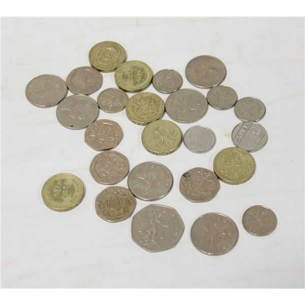 LOT OF 25 ASSORTED WORLD COINS