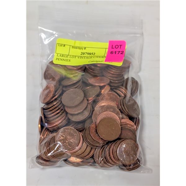 LARGE LOT VINTAGE CANADA PENNIES