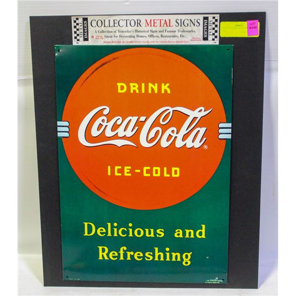 COCA COLA METAL ADVERTISING SIGN