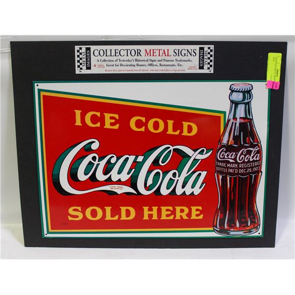 COCA COLA METAL ADVERTISING SIGN