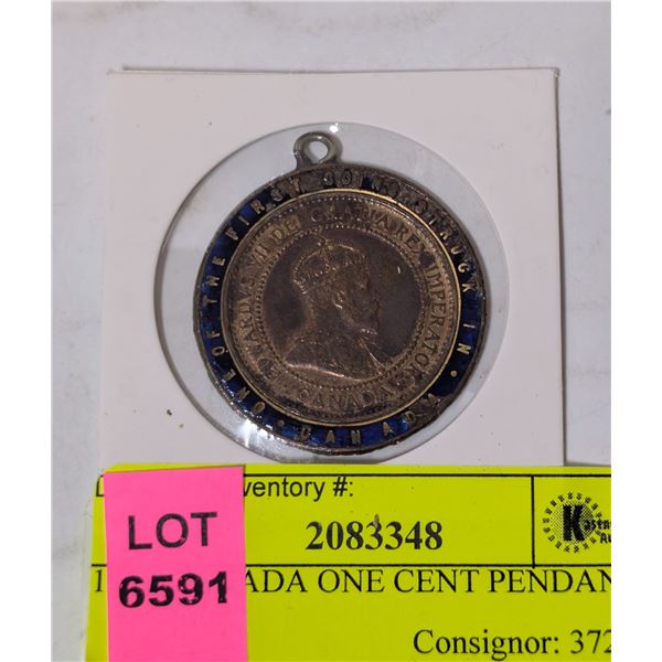 1903 CANADA ONE CENT PENDANT