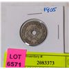 Image 1 : 1905 BELGIAN KING 10 CENTIMES COIN