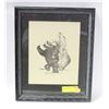 Image 1 : 1960S HILDA LAVOIE INUIT PICTURE FRAMED
