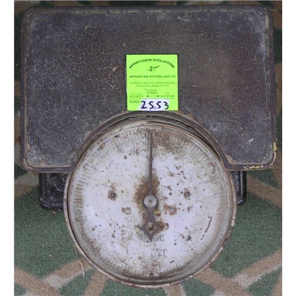 Antique floor scale